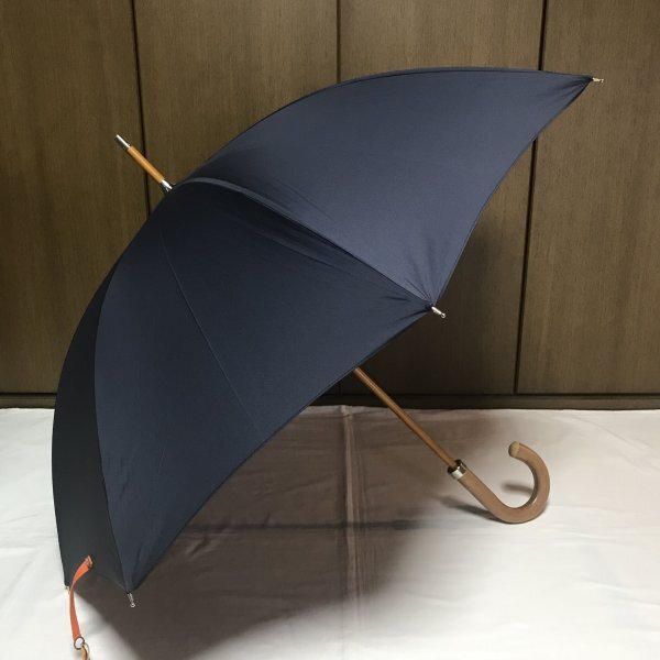 《新品キズ有り》ロンドン アンダーカバー・London Undercover／高級傘・長傘・雨傘【紺ネイビー】英国製