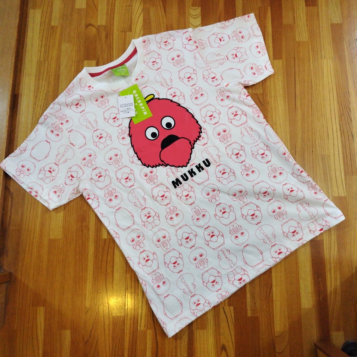 新品　未使用】ガチャピン&ムック　Tシャッ　半袖　M