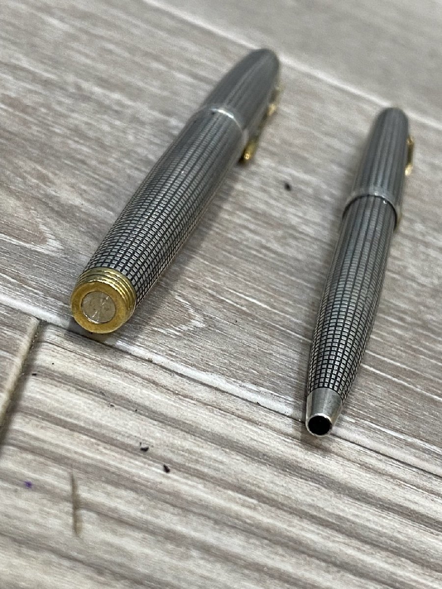 8926 PARKER STERLING CAP&BARREL USA14K 万年筆 ボールペンセット パーカー スターリング_画像7