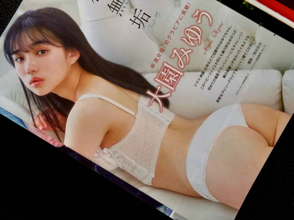 即決 菊地姫奈 大園みゆう 切り抜き ヤングマガジン ソロ表紙 非売品 レア 下着 ビキニ 美尻 巨尻 巨乳 谷間 喰い込み ひなちゃん ミスマガ_画像5