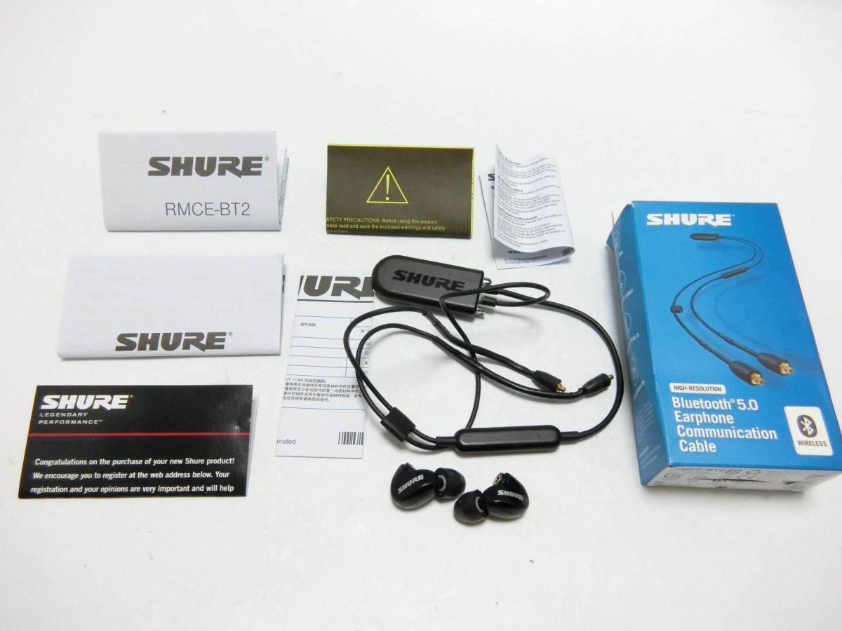SHURE RMCE-BT2 ワイヤレスケーブル ワイヤレスイヤホン Bluetooth接続 動作品／YJ240323005_画像1