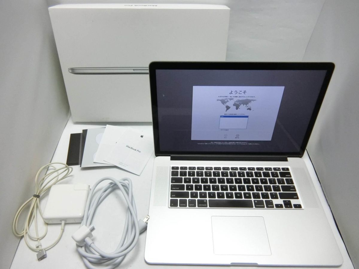 Apple MacBook Pro 15.4inch A1398 Core i7 2.6GHz/16GB/SSD 500GB 動作良好 正常動作確認済み／YJ240322001の画像1
