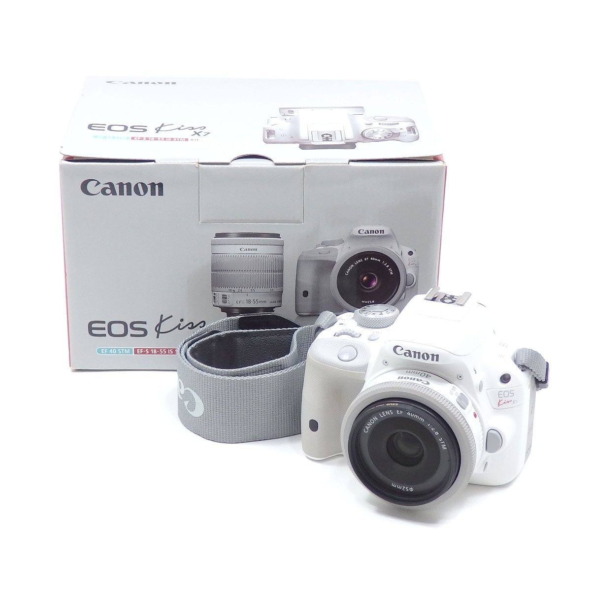 【中古】 キャノン Cannon キヤノン EOS Kiss X7 ホワイト 白 デジタル一眼レフカメラ 9122B002_画像1