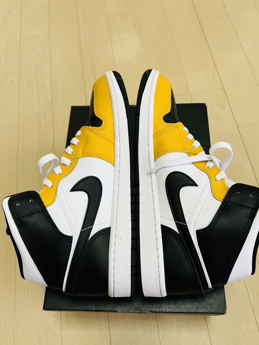 【美品】NIKE ナイキ AIR JORDAN 1 MID エアジョーダン1 ミッド Yellow Ochre イエローオークル DQ8426-701/27cm_画像7