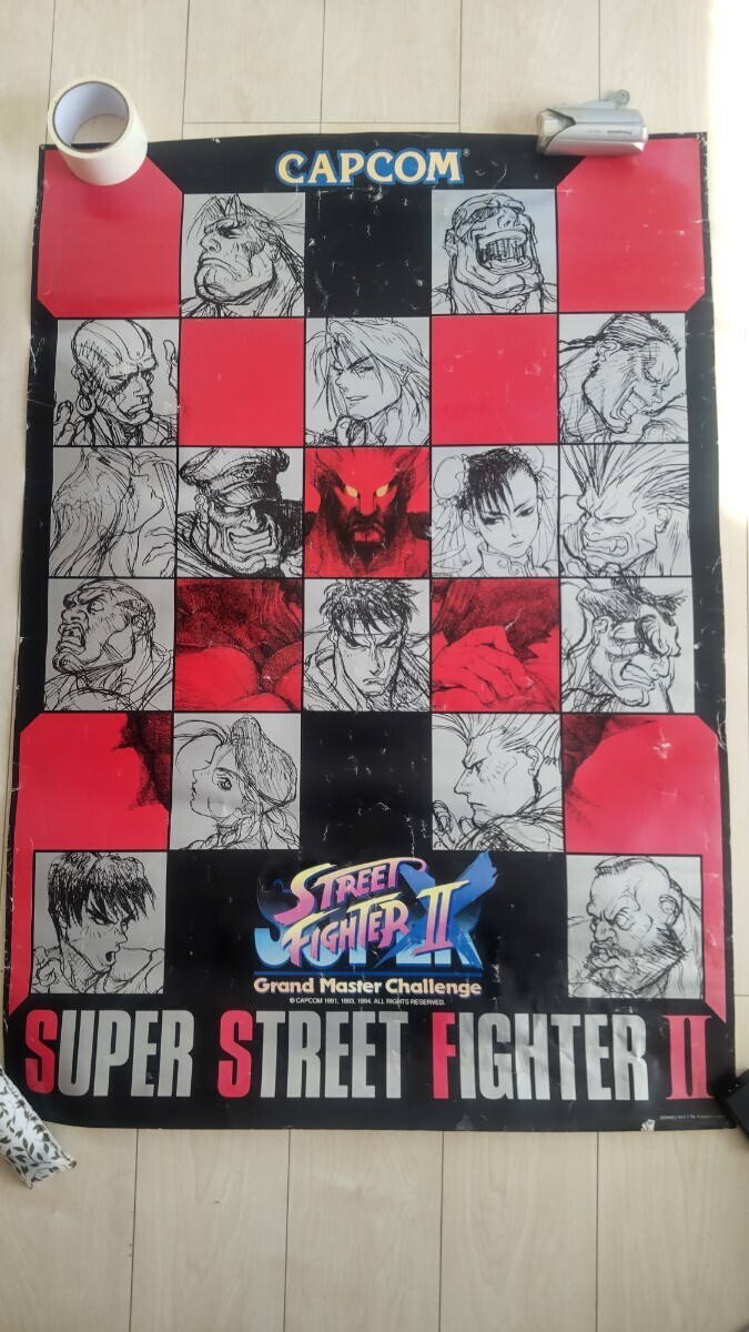  Capcom super Street Fighter Ⅱ poster B1 size length 102cm× width 73cm