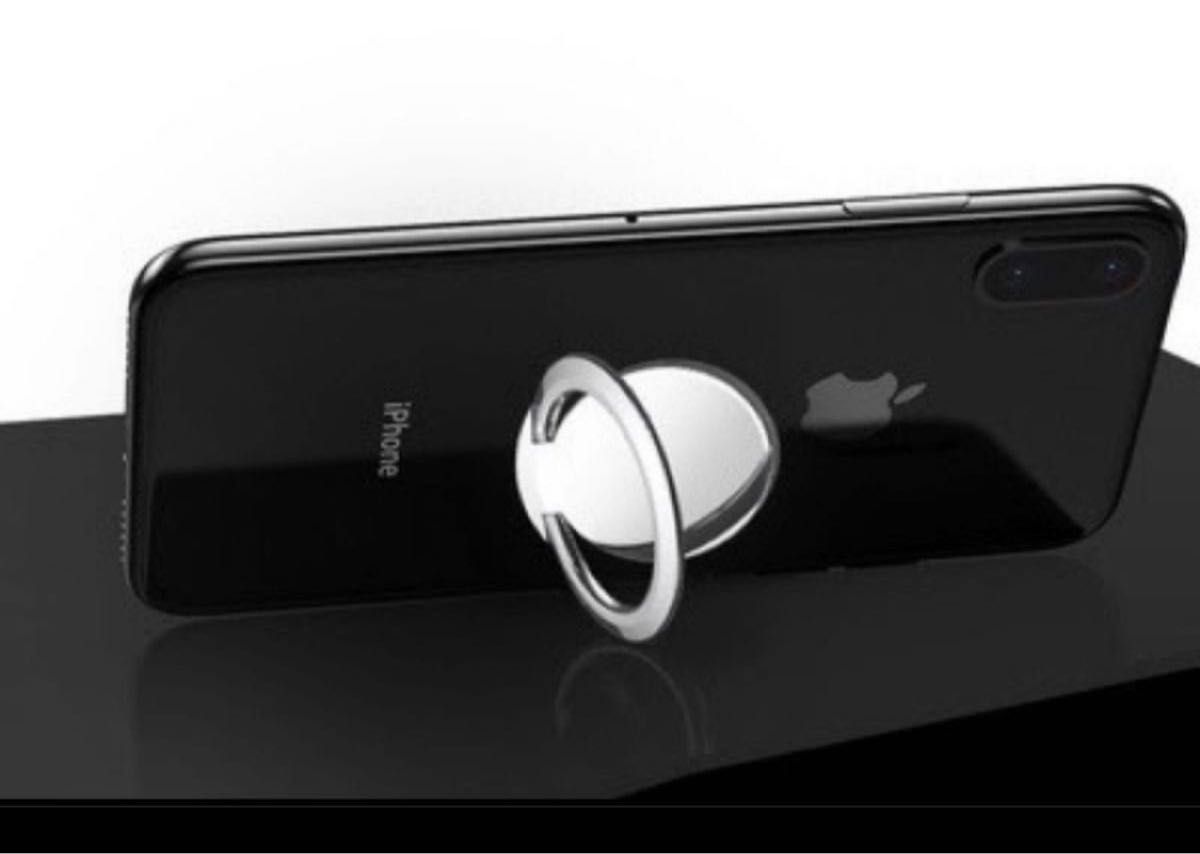 【ラスト1品】スマホ リング ブラック マグネット スマホリング 超薄型 iPhone Android 車載マグネットホルダー対応
