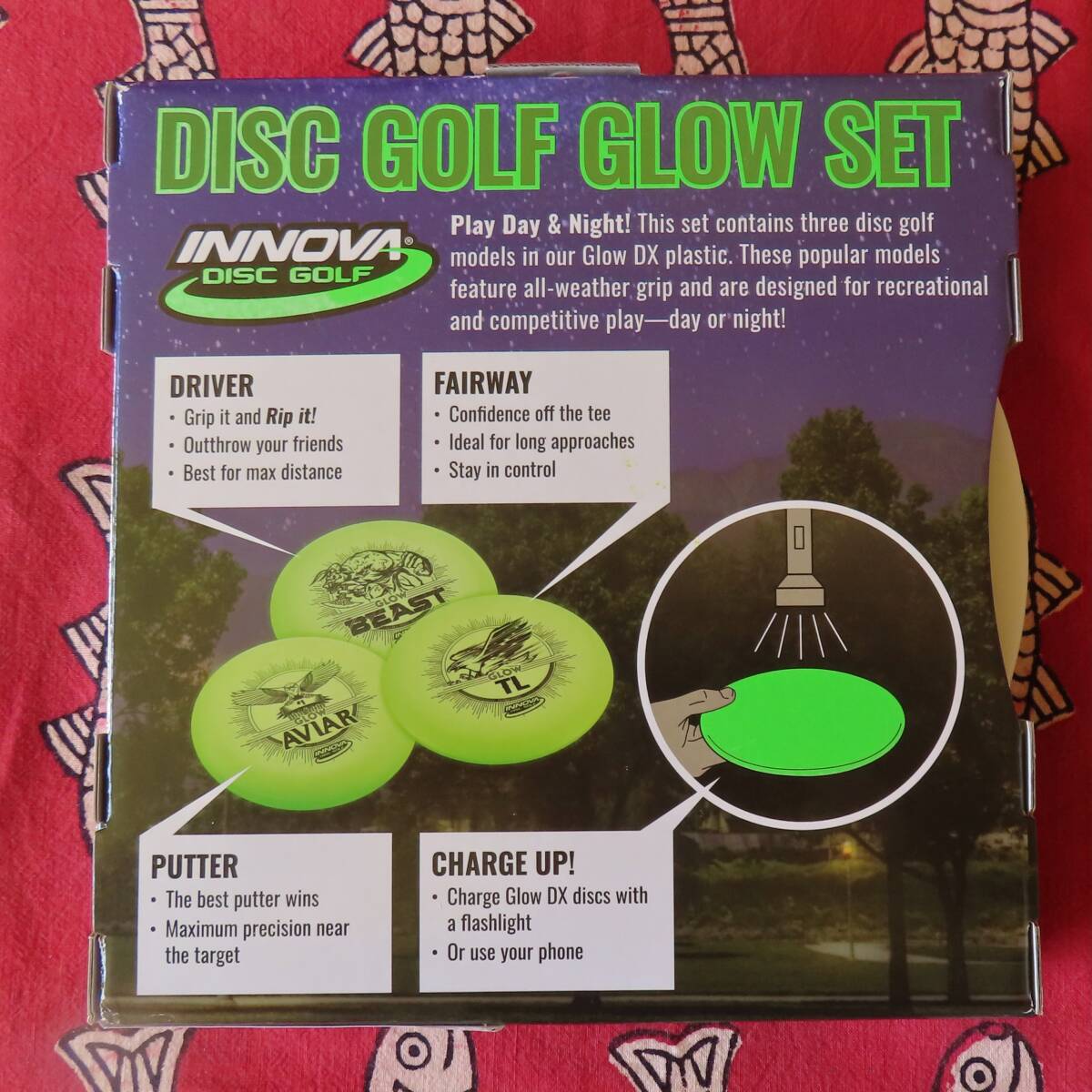 ディスクゴルフ用フリスビー　INNOVA DISC GOLF GLOW SET　イノヴァ ディスクゴルフ 夜光蓄光セット　パター　フェアウエイ　ドライヴァー_画像4