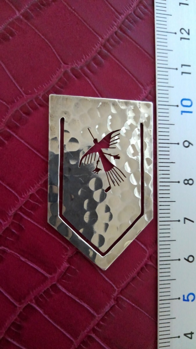 銀 950 SILVER ナスカの地上絵 ハチドリ マネークリップ 銀製品 シルバー_画像1
