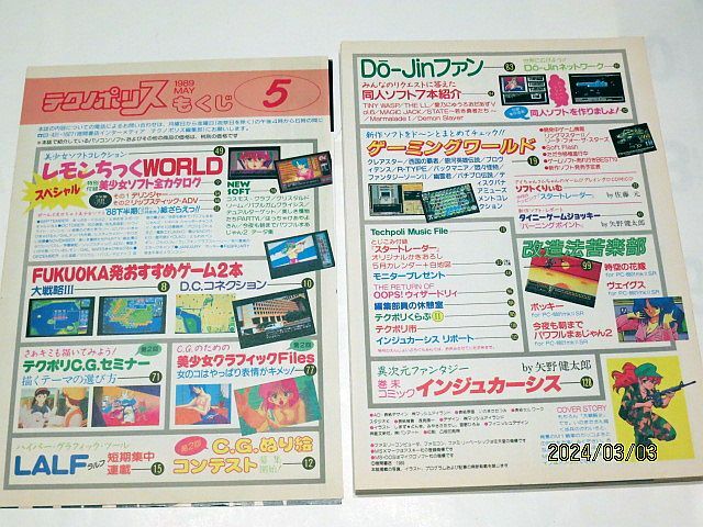 ★☆【6875】テクノポリス1988年5月号「大戦略3、DCコネクション、CGマルチ連載、他」（徳間書店）☆★_画像3