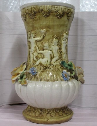 *Capodimonte* vase . bin . flower plant European style retro antique 