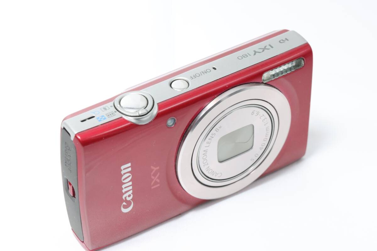 ★動作品 美品★ Canon IXY 180 レッド バッテリ チャージャ SDカード付の画像2