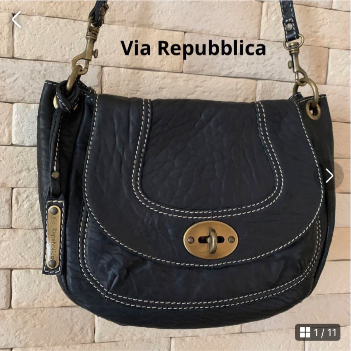 Via Repubblica ショルダーバッグ 山羊革 2WAY美品