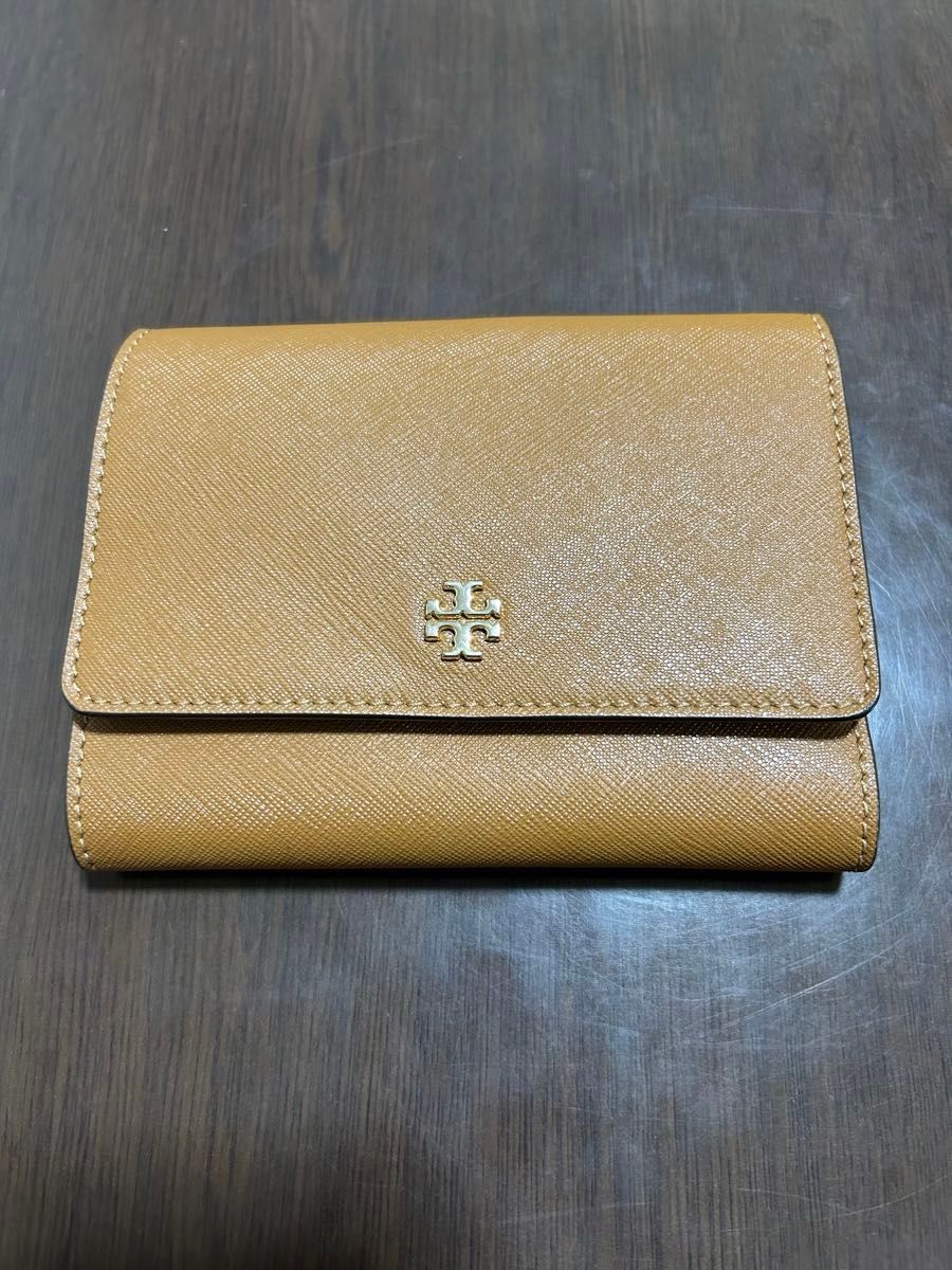 TORY BURCH トリーバーチ 3つ折財布 ブラウン レザー ウォレット 本革 牛革レザー三つ折り財布