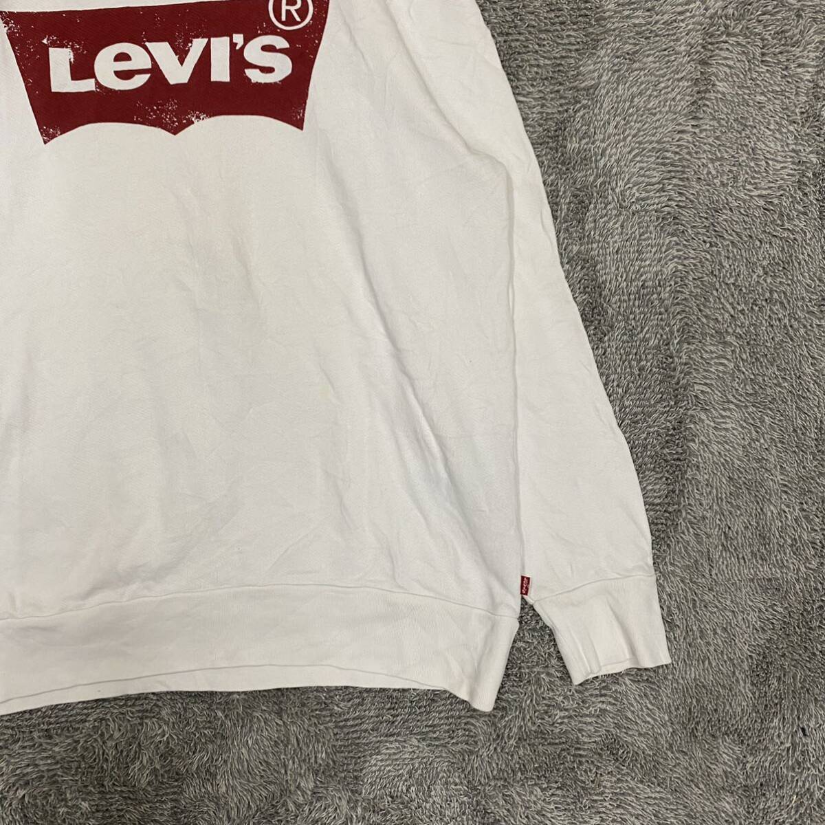 Levi's リーバイス スウェット トレーナー サイズL ホワイト 白 メンズ トップス 最落なし （D17）_画像5