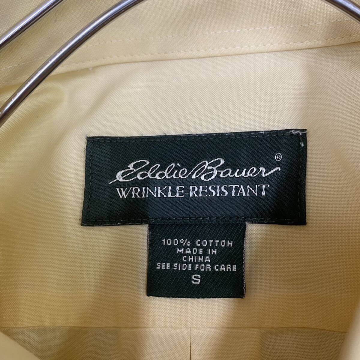 Eddie Bauer エディーバウアー 長袖シャツ ボタンダウンシャツ サイズS イエロー 黄色 メンズ トップス 最落なし （R17）の画像6