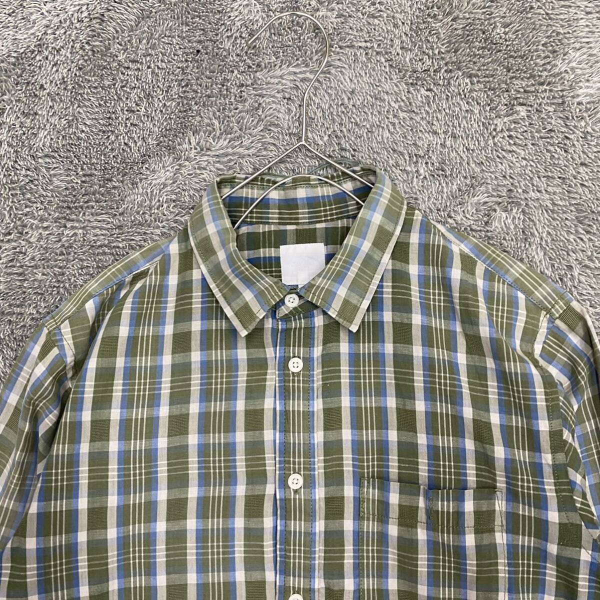 THE NORTH FACE ノースフェイス 長袖シャツ チェックシャツ サイズL グリーン 緑 メンズ トップス 最落なし （S17）の画像3