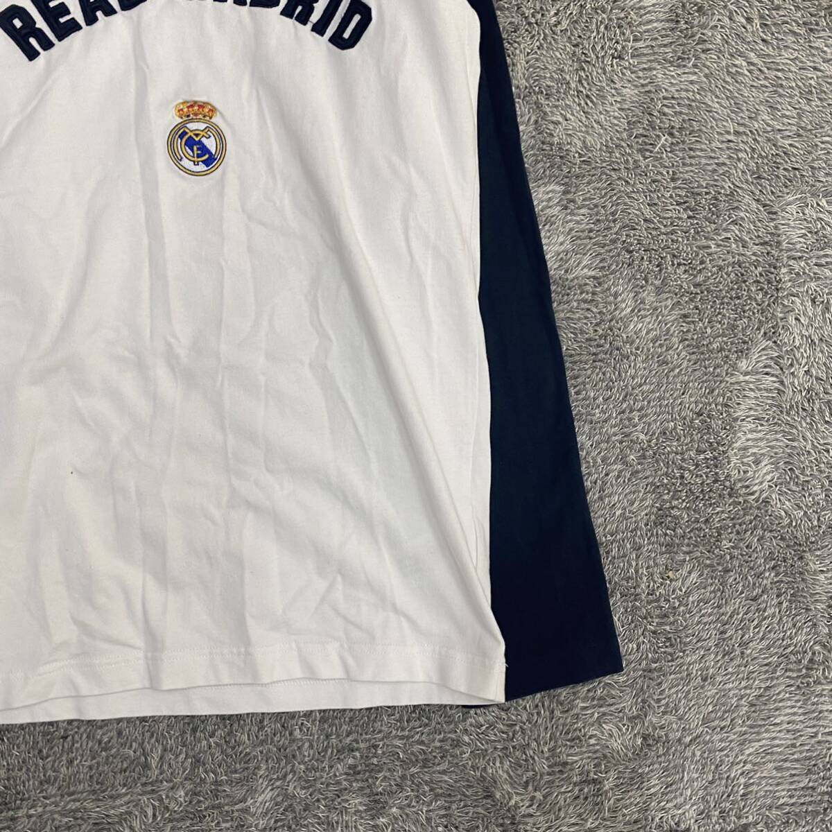 adidas アディダス REAL MADRID 長袖Tシャツ 長袖カットソー ロンT ラグラン サイズXS ホワイト 白 メンズ トップス 最落なし （T17）の画像5