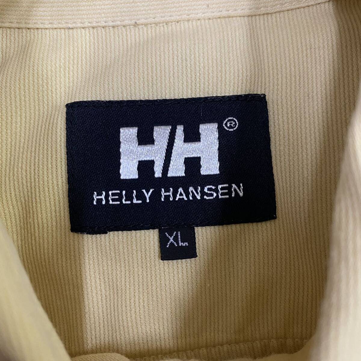 HELLY HANSEN ヘリーハンセン 長袖シャツ ボタンダウン サイズXL イエロー 黄色 メンズ トップス 最落なし （F18）_画像6