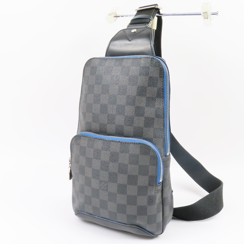 69808★1円スタート★LOUIS VUITTON ルイヴィトン 極美品 アベニュースリング ショルダーバッグ ダミエグラフィット ボディバッグ_画像1