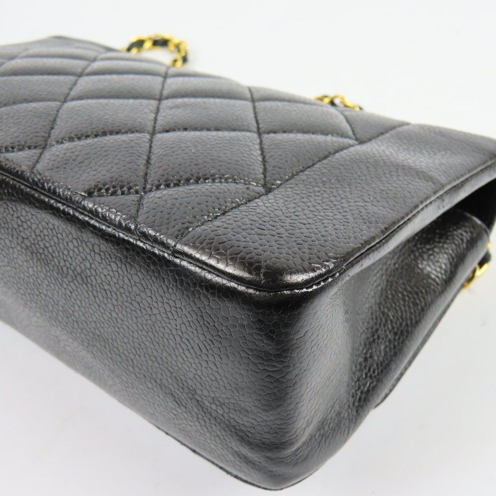 40443★1円スタート★CHANEL シャネル 外綺麗 ダイアナフラップ チェーンショルダーバッグ ターンロック ココマーク キャビアスキン_画像5