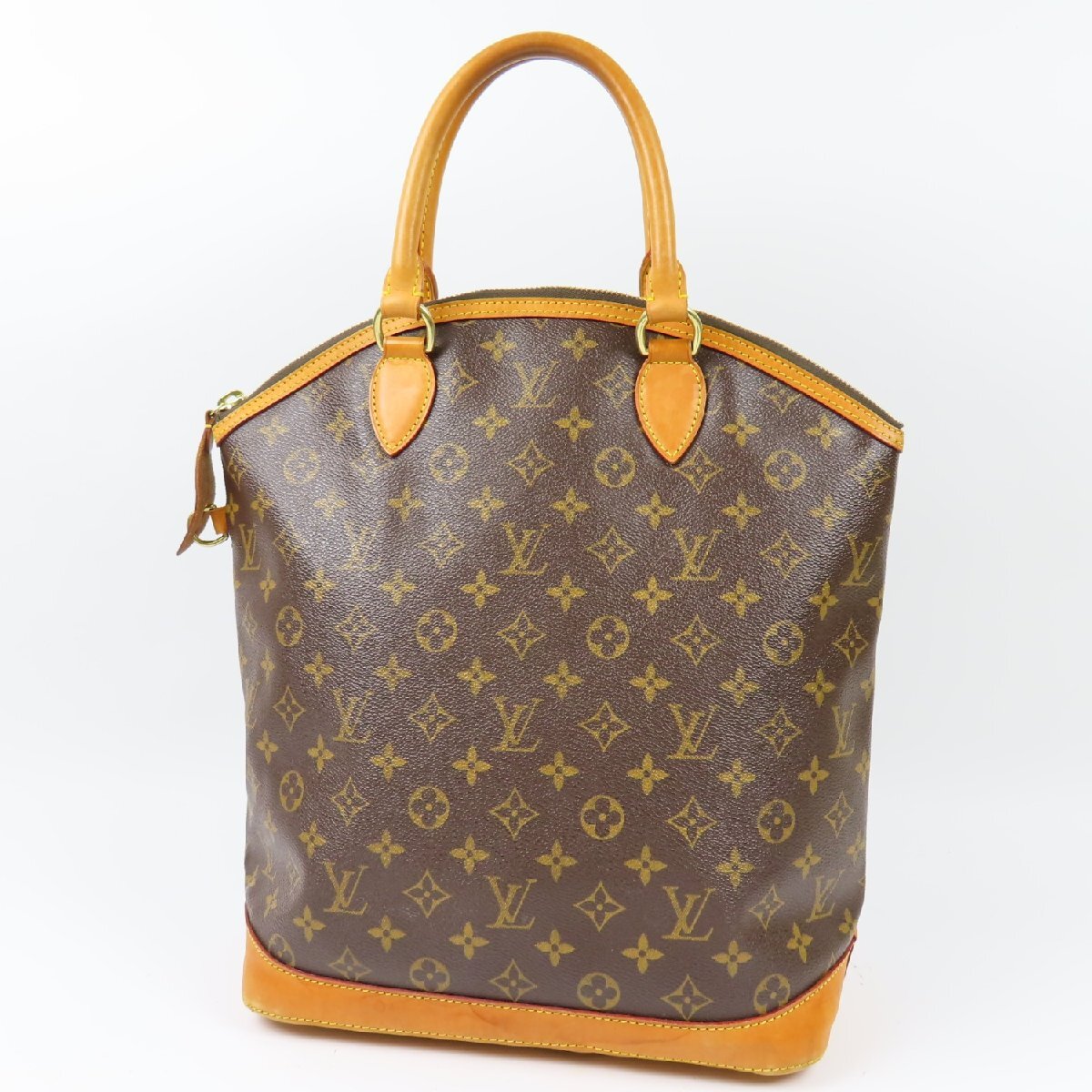 79063LOUIS VUITTON ルイヴィトン 中美品 ロックイット ヴィンテージ モノグラム ハンドバッグ PVC/ヌメ革 ブラウン レディース