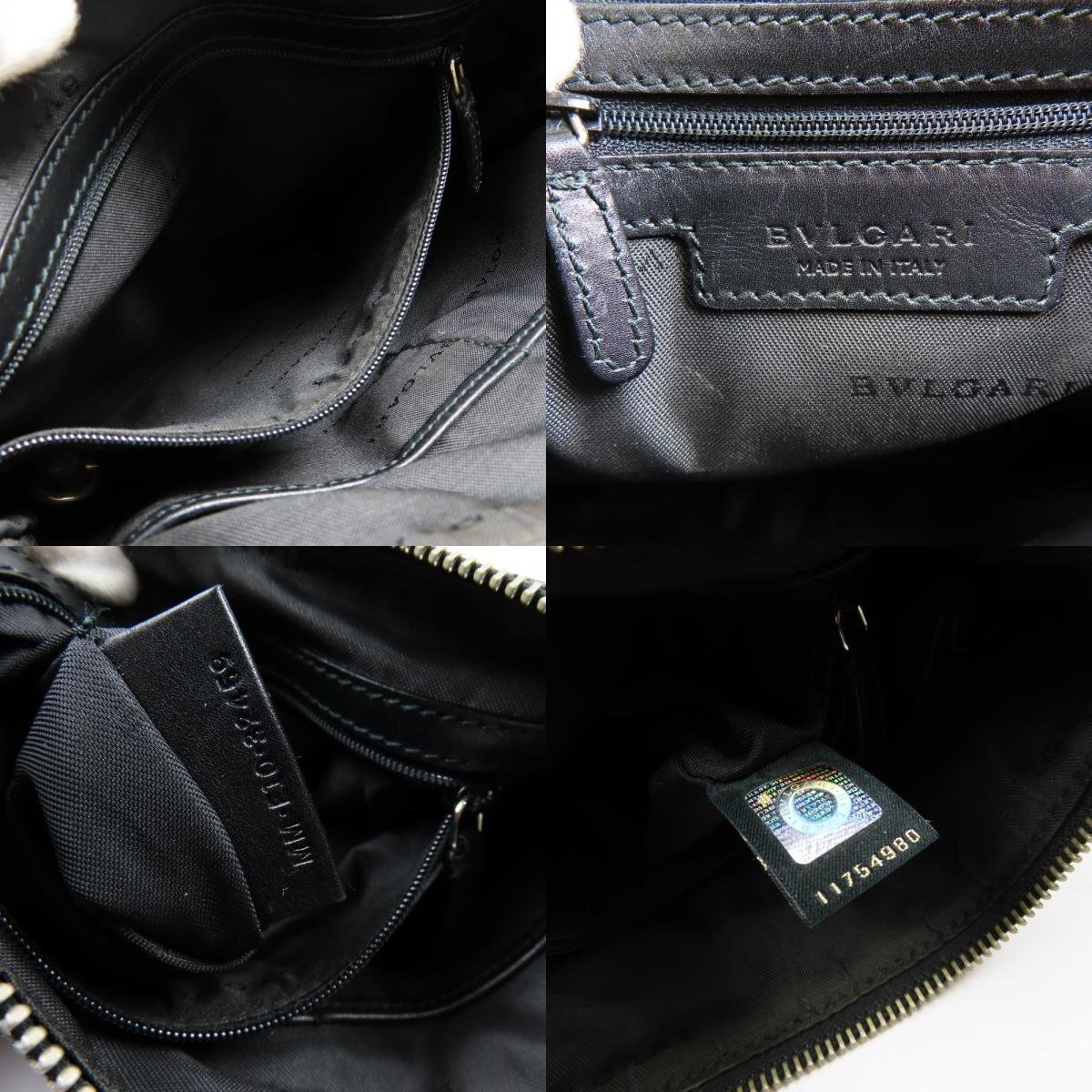 40467★1円スタート★BVLGARI ブルガリ 中極美品 ウィークエンド 斜め掛けOK ショルダーバッグ PVC グレー_画像10