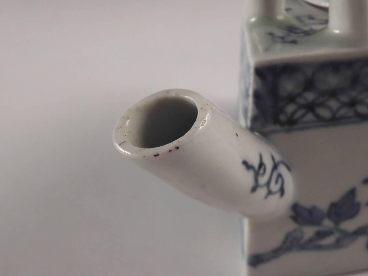 0.0 old Imari blue and white ceramics .. the 7 treasures writing ... hand water note . tea utensils Edo period 46kw2