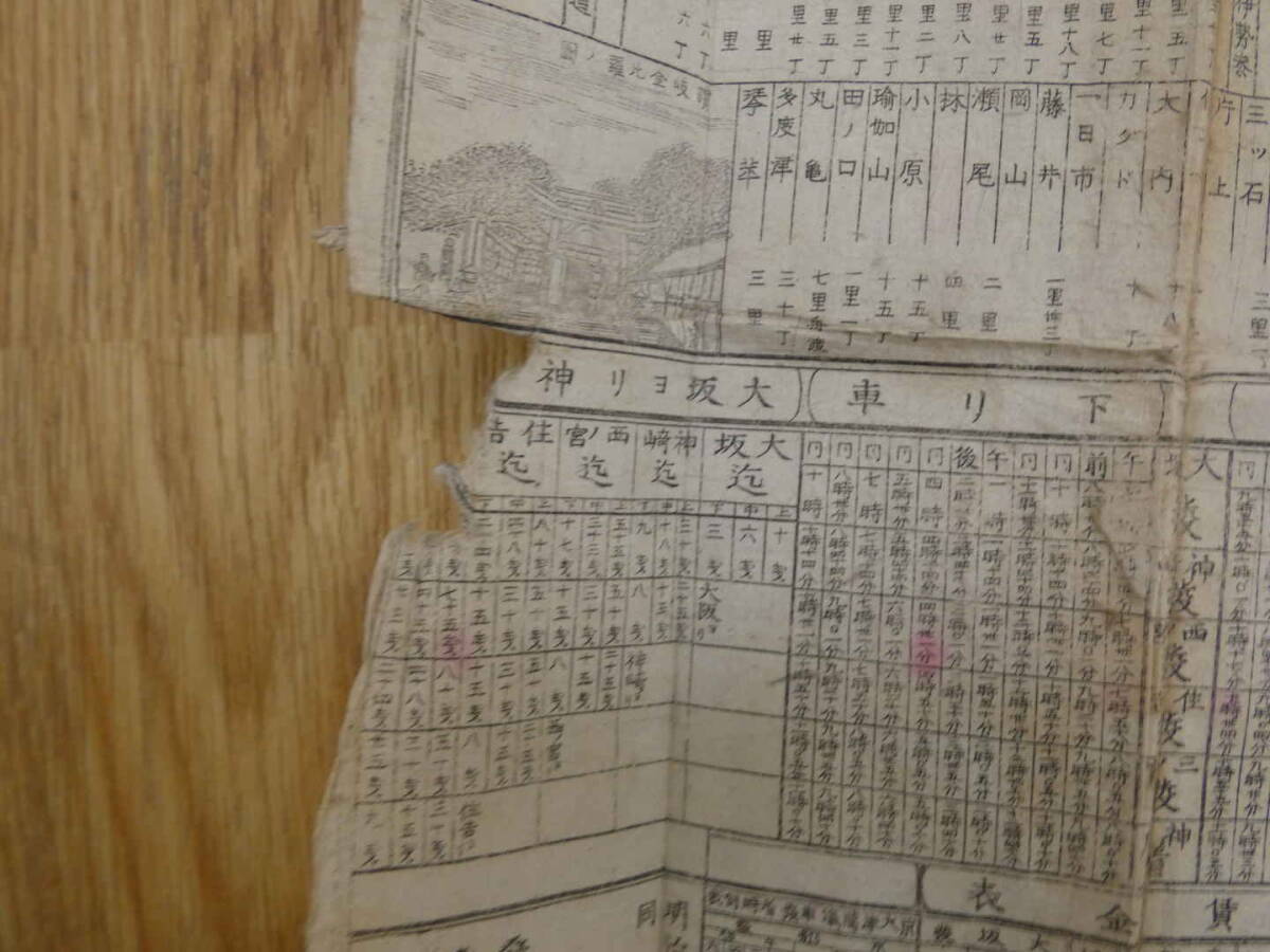 大日本諸国道中細見図 辻本九兵衛編 銅版色刷 約37×163㎝ 古地図 古文書の画像7