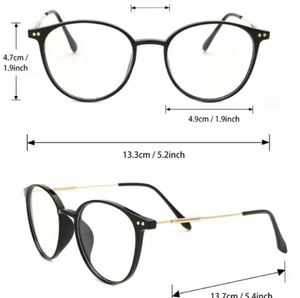 メガネ 眼鏡 丸眼鏡　老眼鏡  累進多焦点  遠近両用  ブルーライトカット二個セット+3.0 ブラック　ブラウン
