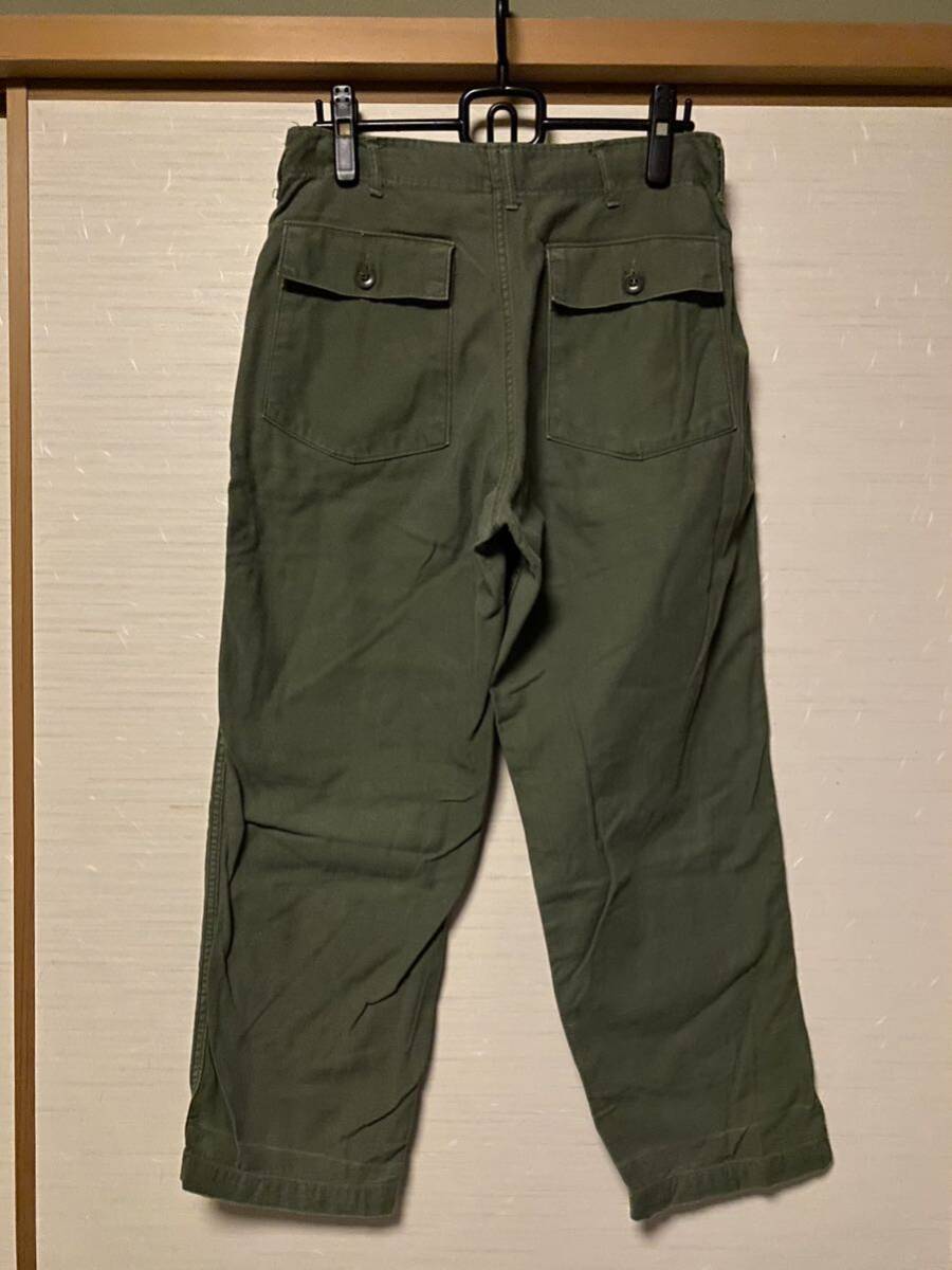  god size 70s Baker pants OG-107 cotton satin pants W34 L29 Vintage U.S.ARMY the US armed forces the truth thing USA made 60s M-65 USMC 50s M-43 40s30s