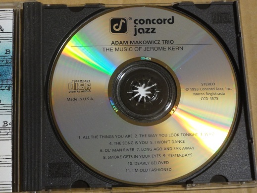 CD Adam Makowicz Trio / The Music Of Jerome Kern 送料無料 輸入盤 アダム・アコーヴィッツ ピアノ・トリオ_画像3