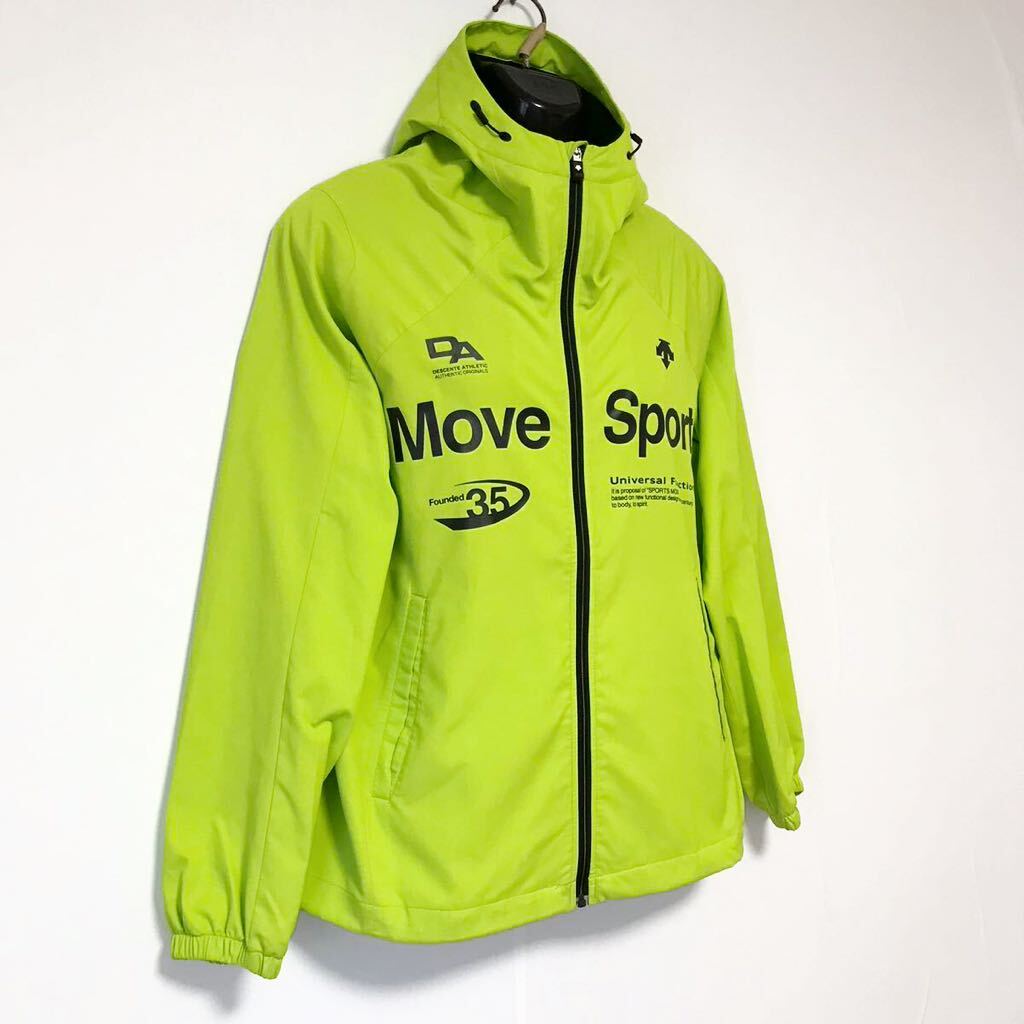 DESCENTE MOVE SPORT/デサントムーブスポーツ☆ウインドブレーカー☆パーカー☆軽量/ストレッチ/ジャケット/ジャージ/グリーン/L_画像2