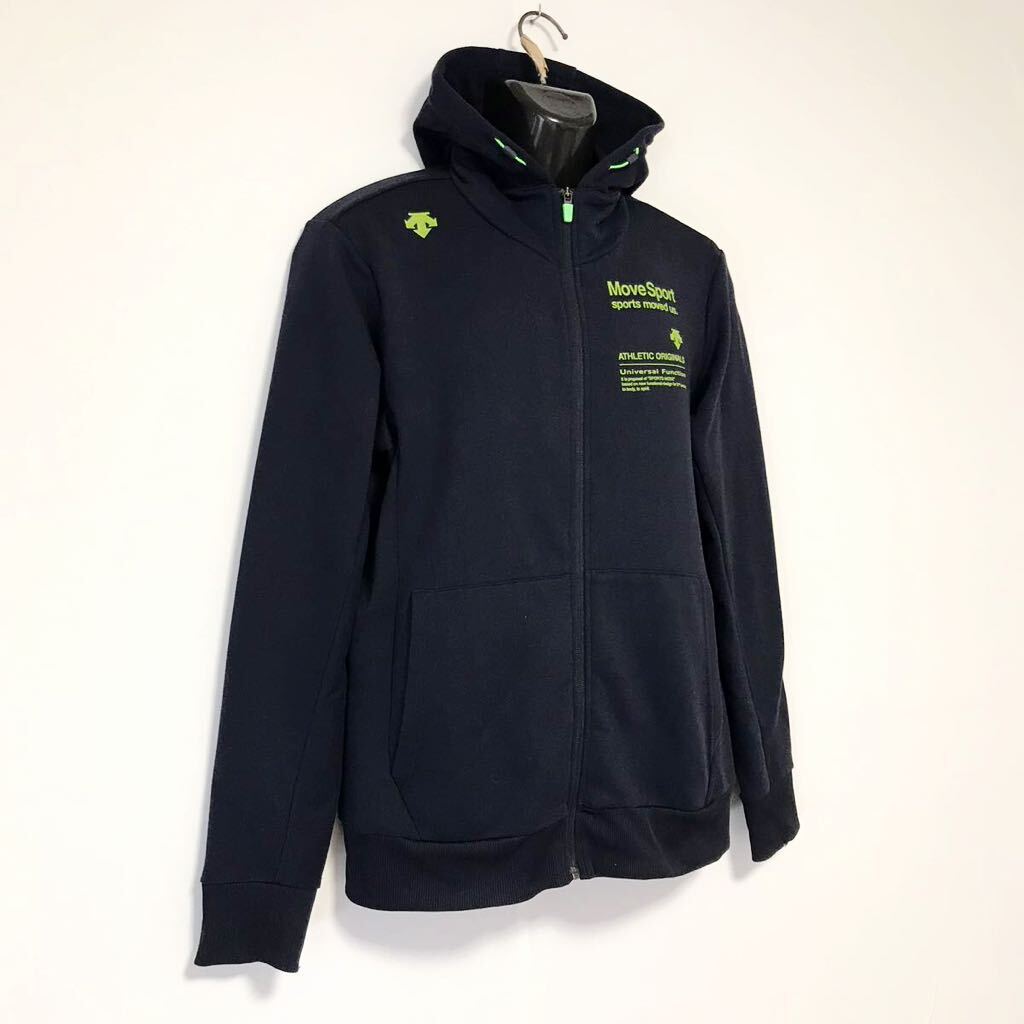 DESCENTE MOVE SPORT/ Descente Move sport * Zip * sweat / Parker * jacket / jersey / navy / largish size /O