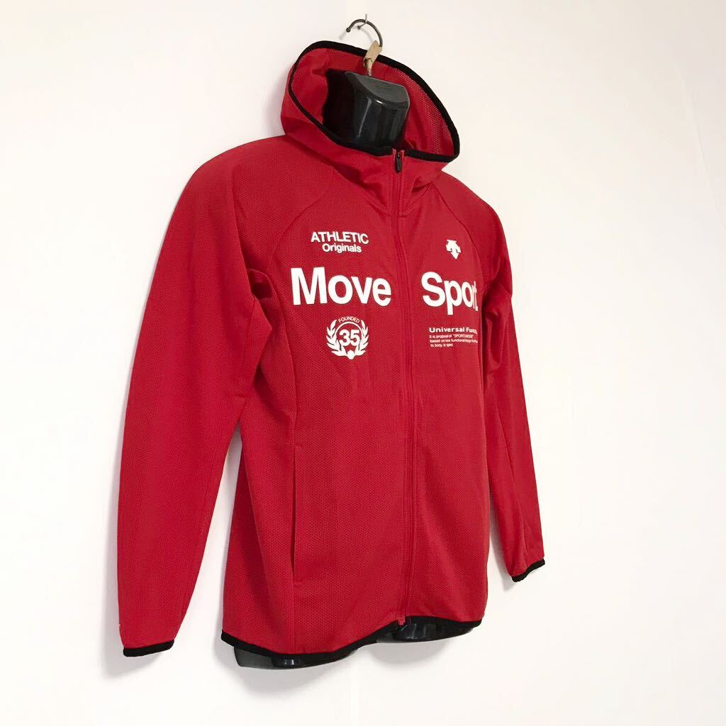  beautiful goods *DESCENTE MOVE SPORT/ Descente Move sport * jersey / Parker * light weight / mesh / jacket / shirt / red /S