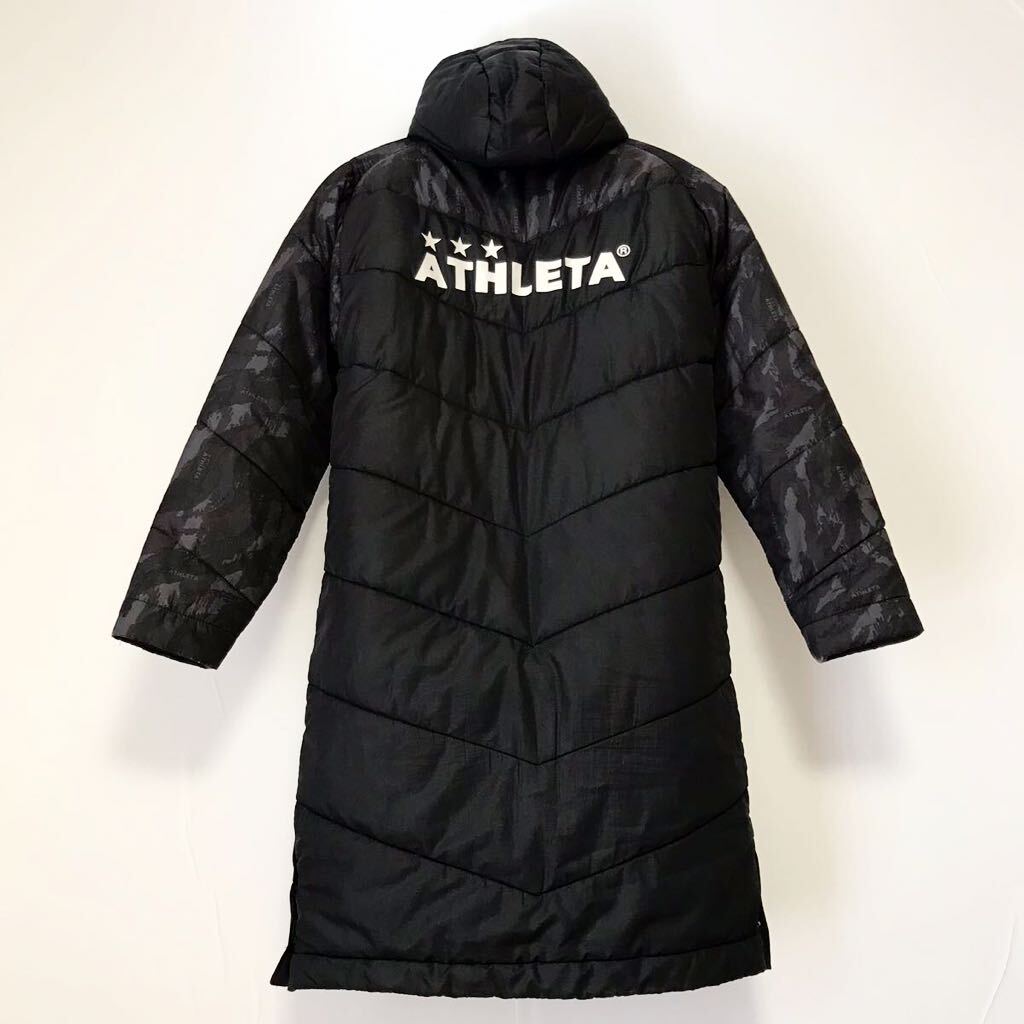 ATHLETA/a потертость ta* bench пальто / пуховик * с хлопком / защищающий от холода / общий рисунок / жакет / футбол / футзал / чёрный × темно-синий × белый /160