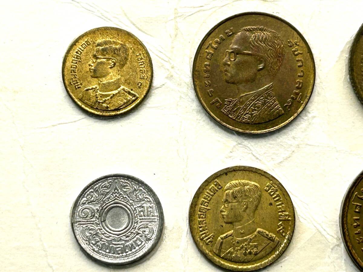 1510　OLD & CURRENT THAI COINS　タイ　硬貨セット　バーツ　15種　コイン　コレクション_画像7