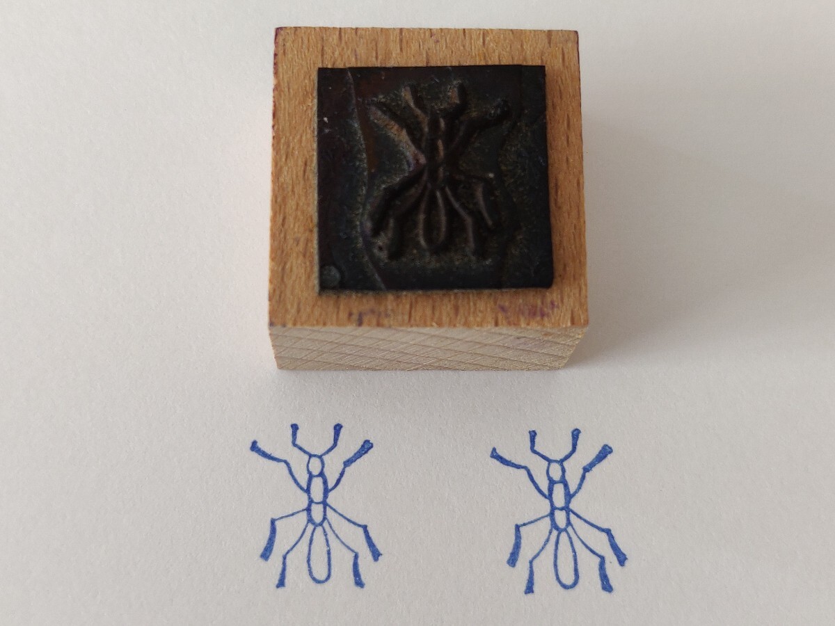 ミニ アメンボ 水の上を歩く 昆虫 フランス アンティーク 子供 ナタン スタンプ ヴィンテージ ハンコ イラスト 素材 ミズグモの画像1