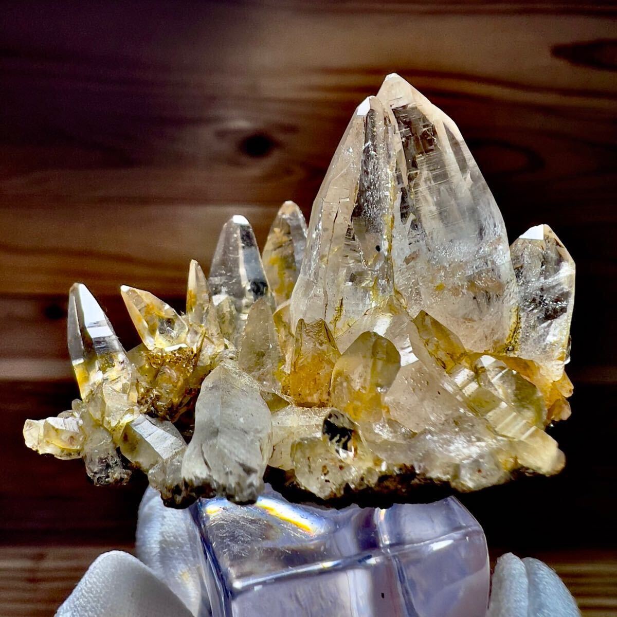 【ガネッシュヒマール】ガネーシュヒマール 水晶 ヒマラヤ水晶 クラスター レインボー 虹 クリスタル 天然石 原石 鉱物 鉱物標本 石の画像6