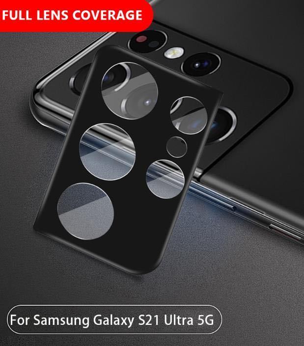 ［２枚セット］Galaxy S21 Ultra カメラレンズ ガラス 3D 保護 s21u ギャラクシー s21 ウルトラ 遮光リングタイプ ガラス フィルム_画像4