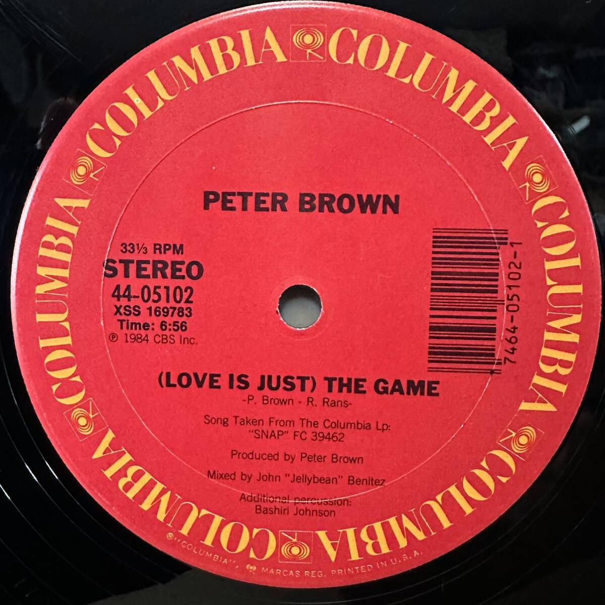 12' US盤　PETER BROWN / LOVE IS JUST THE GAME_画像1