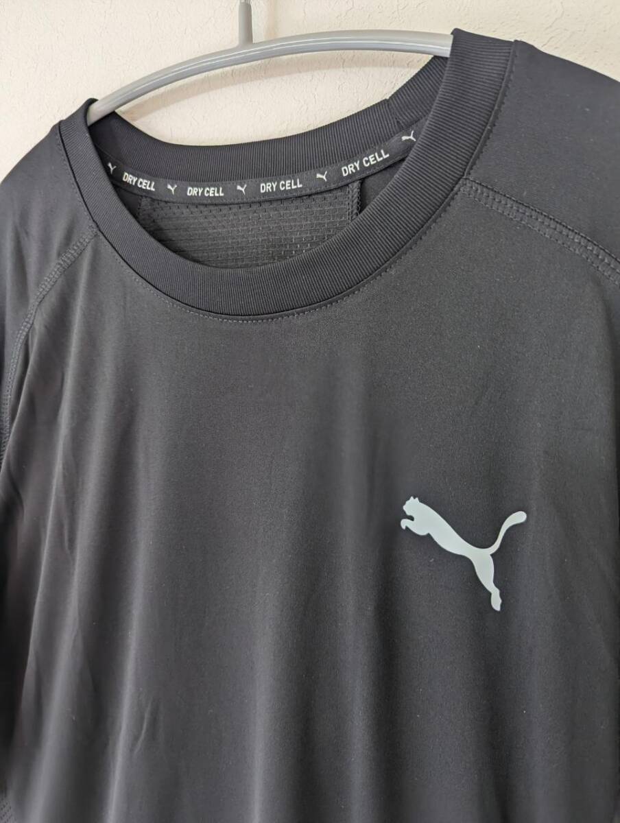 【新品】タグつき！ 送料無料 ☆PUMA　プーマ　DRY CELL　長袖メッシュTシャツ　メンズ　サイズL　ブラック　黒　吸水速乾　ロゴつき☆_画像2