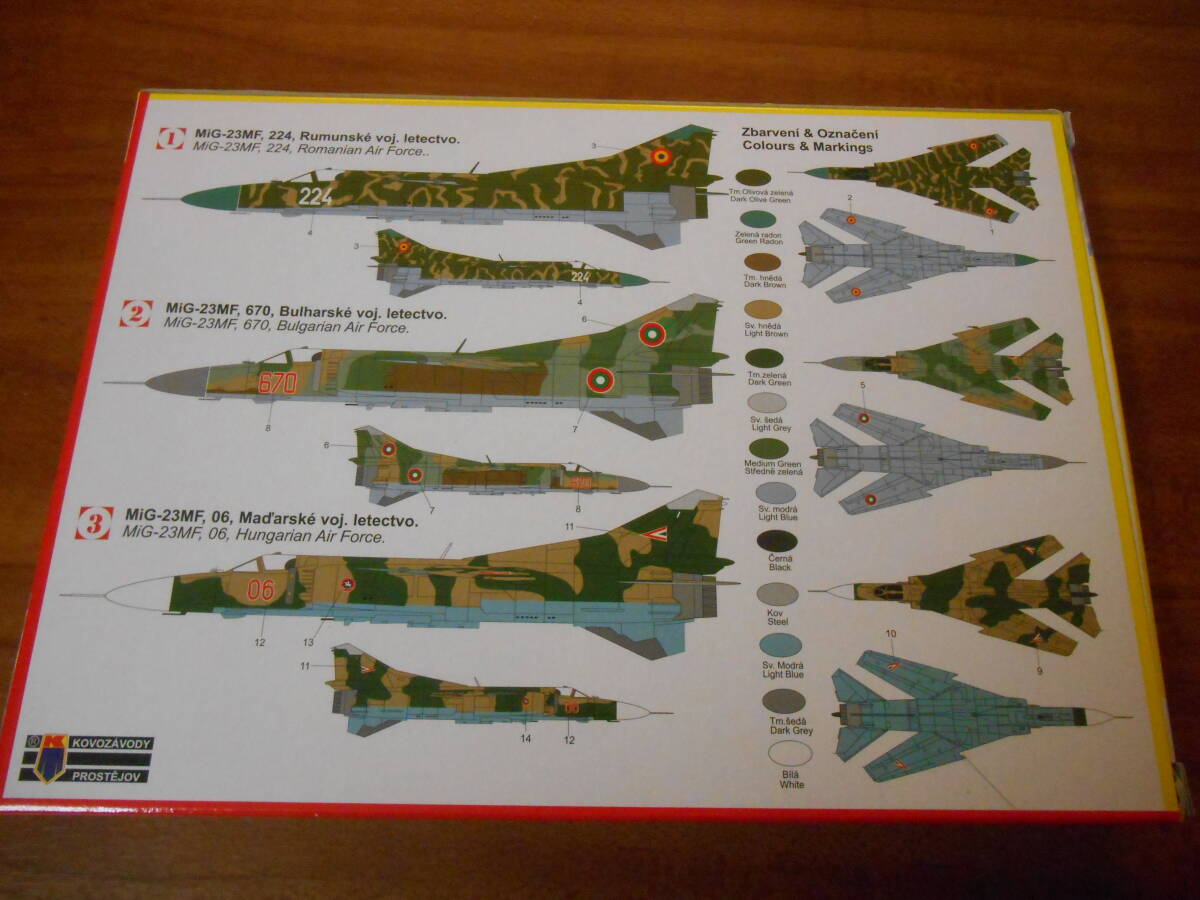 〔全国一律送料340円込〕1/72 KPモデル ソビエト ミコヤン MiG-23MF "ドナウ川流域国"_画像2