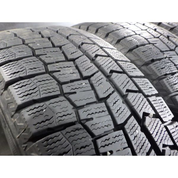 ☆送料無料☆ダンロップ WINTER MAXX WM02 195/65R15 4本SET◎2019年製8分山スタッドレス◎中古 溝等に若干のシワあり◎ノア等にの画像6