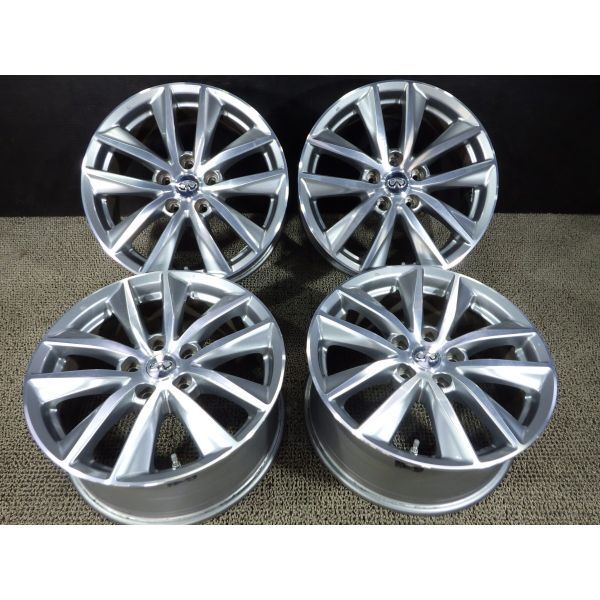 日産 HNV37 スカイライン 純正アルミホイール 17 x 7.5J 5穴 114.3 +45 66mm 4本SET◎中古 若干の傷、腐食あり◎旭川手渡し可_画像1