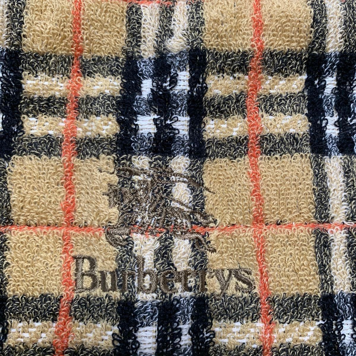 バーバリーフェイスタオル　新品　シール有りBURBERRY 西川産業 ロゴ刺繍入り　厚手　おしゃれアイテム