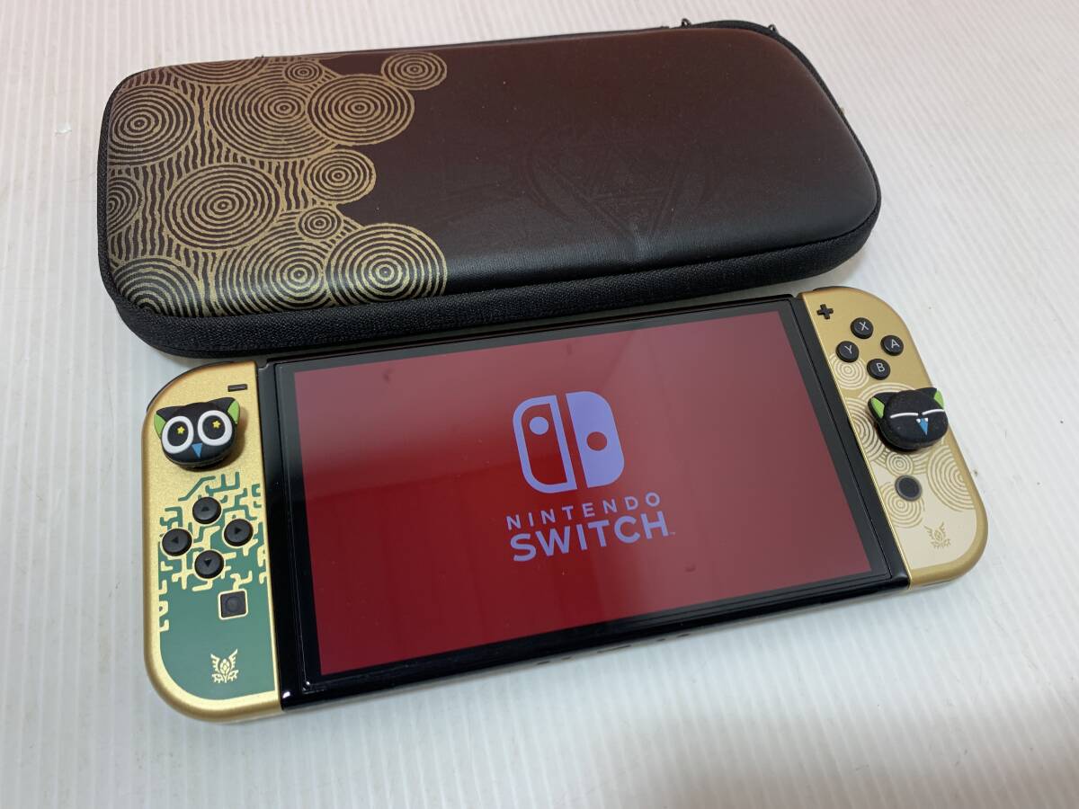 27/194☆Nintendo Switch 有機ELモデル ゼルダの伝説 ティアーズオブザキングダムエディション HEG-001 ケース 初期化ok 写真追加☆F_画像1