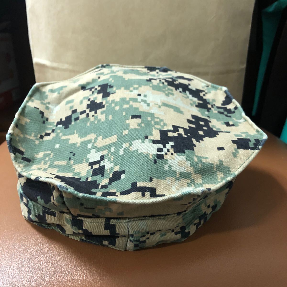 YK-2648 中古品 ミリタリー系 COVER GARRISON MARPAT MARINE サイズ medium 頭周り約55cm 米軍 海兵隊 放出品 キャップ 帽子 USMC_画像5