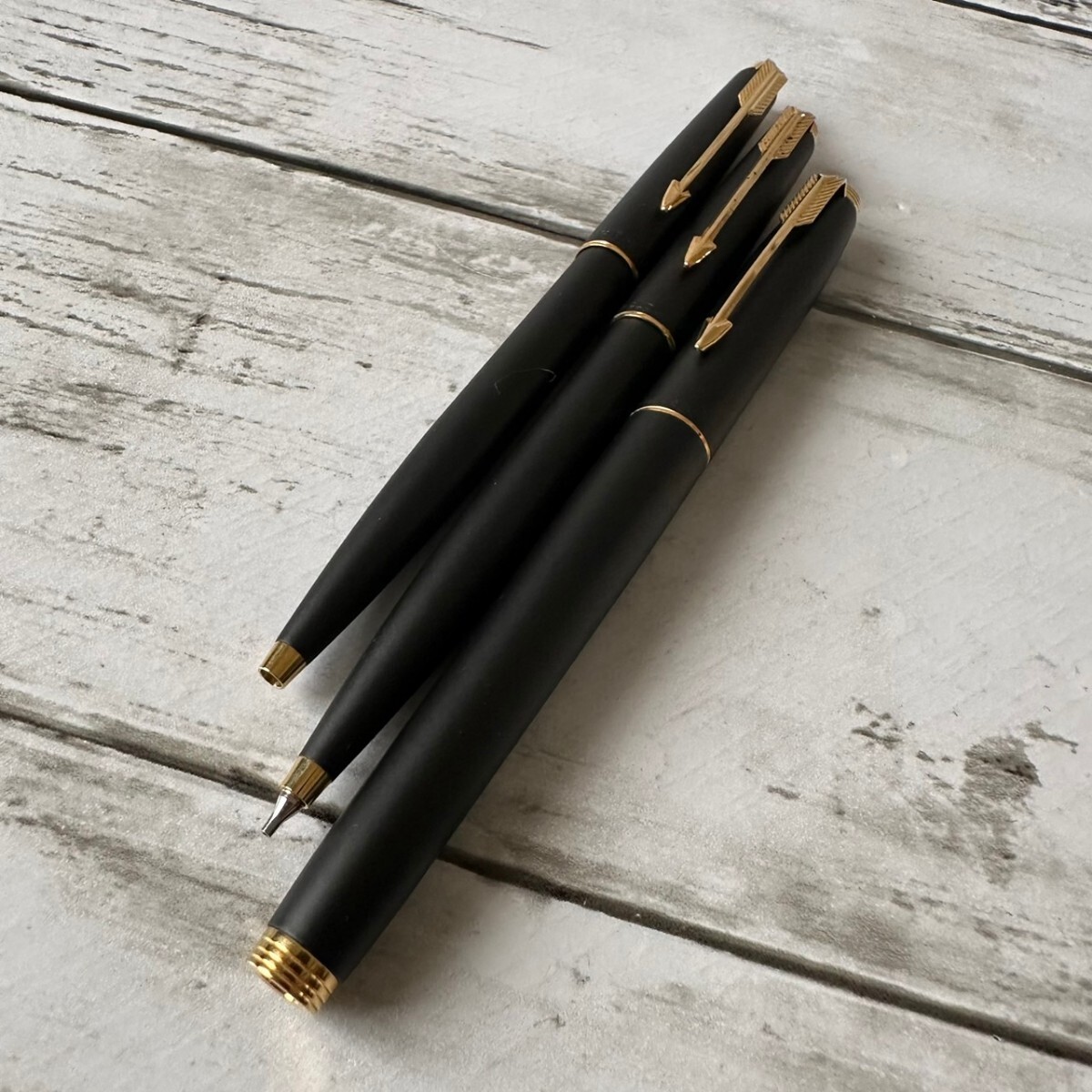 美品 PARKER パーカー 万年筆 ボールペン シャープペンシル ペンケース