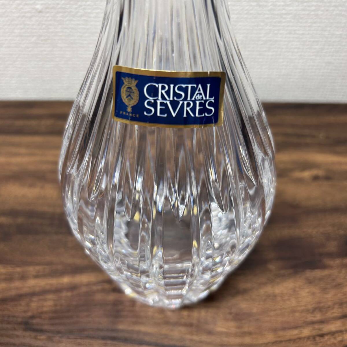 クリスタル　デキャンタ　Crystal SEVRES FRANS 高さ　約36.5cm_画像7