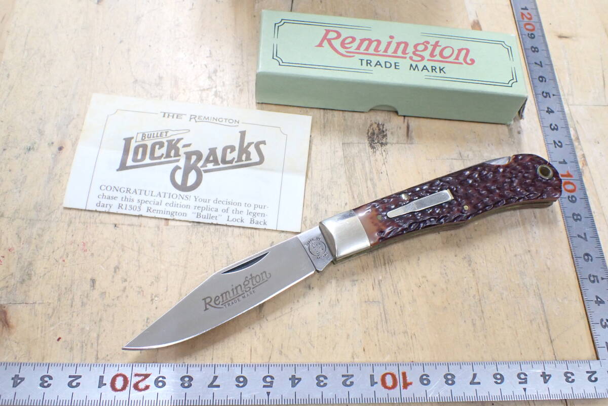 『I28K』Remington レミントン R1303 フォールディングナイフ LOCK-BACKS R1303-1984の画像1